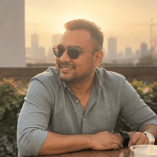 Dhanesh Patel sharing dinner with colleagues